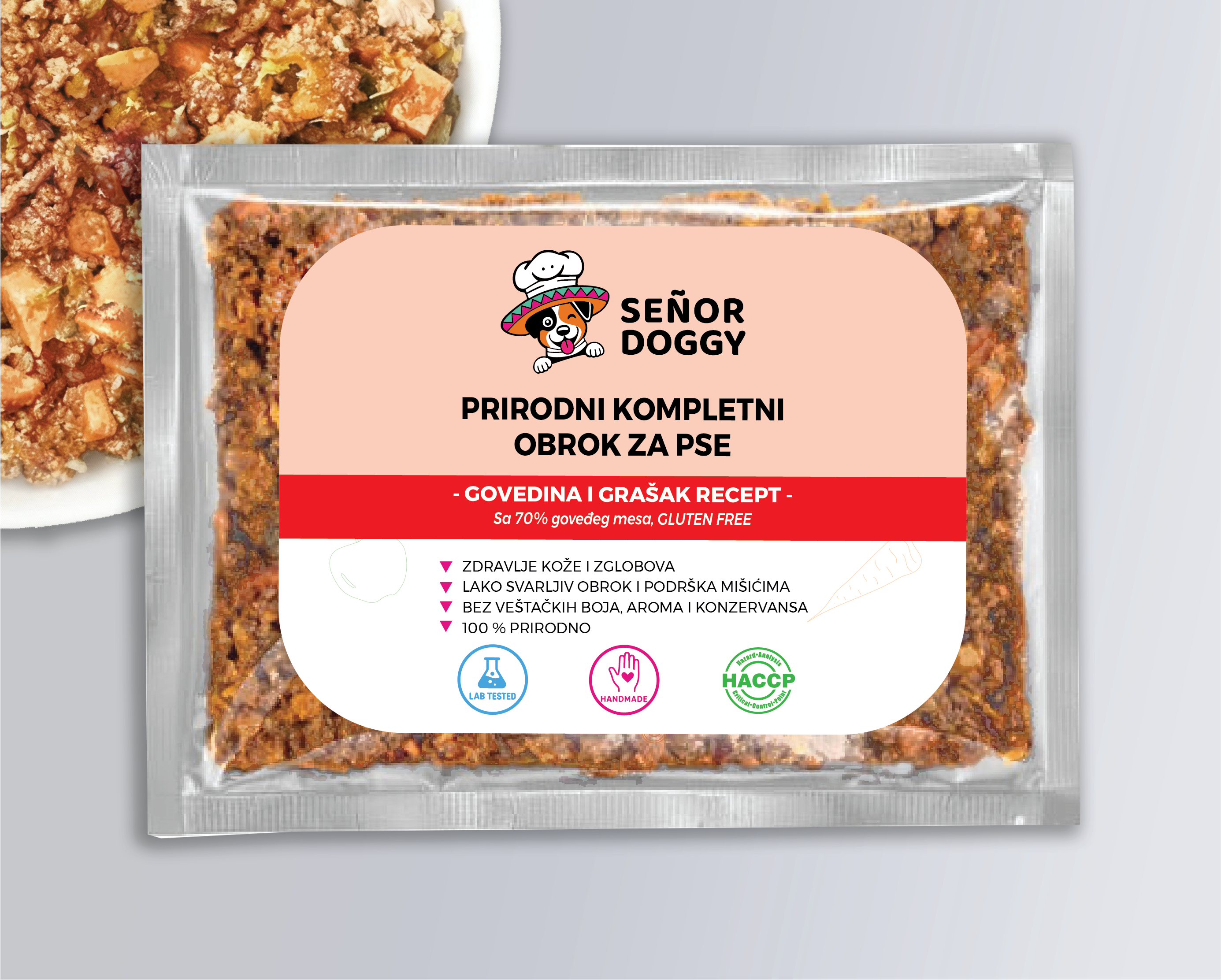 Senor Doggy Kompletni obrok Govedina i grašak-gluten free