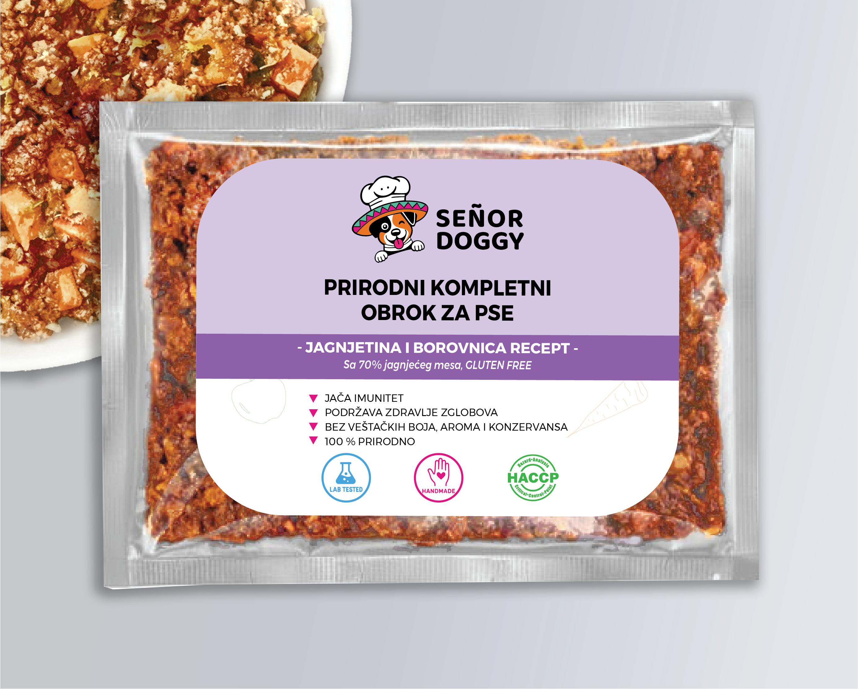 Senor Doggy Kompletni obrok Jagnjetina i borovnica-gluten free